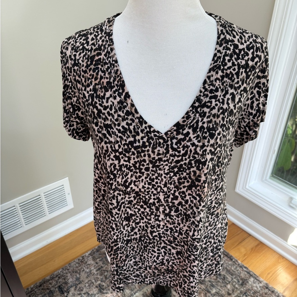 Bella Dahl | Leopard Print Top, Sz M